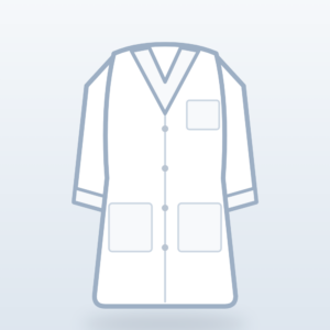 Nafees Medwear slim fit lab coat in white