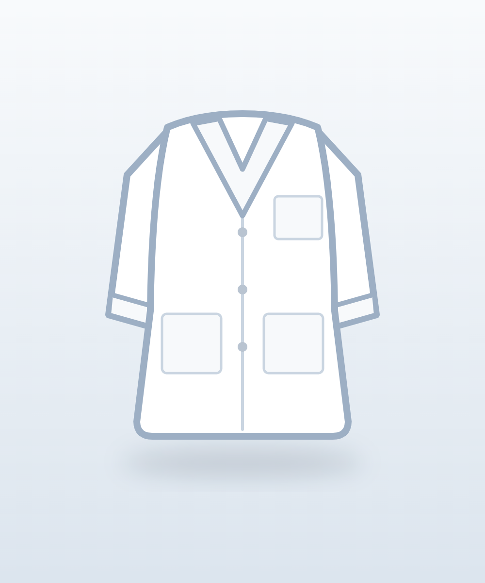 Short Sleeve Lab Coat – White Nafees Medwear short sleeve lab coat in white